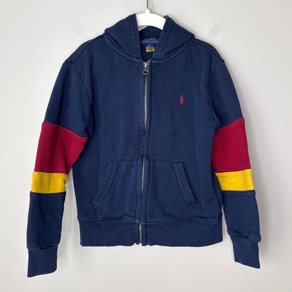 Polo Ralph Lauren Toddler Boys' Full Zip Hooded Sweatshirt SZ 5 Embroidered Logo - Picture 3 of 8